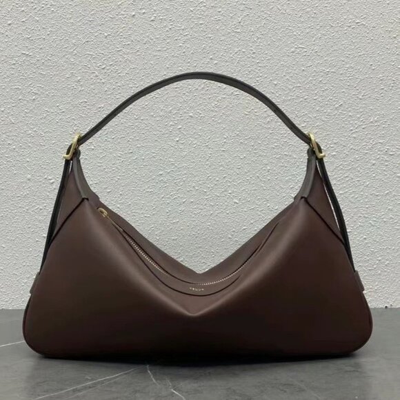 CELINE Romy Series Single Shoulder Underarm Bag Handbag Brown Purple - Picture 1 of 9